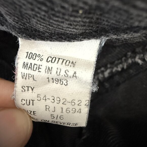 Vintage Roper Jeans Tall High Rise Black Tapered Leg Made USA 90s Western - Picture 4 of 11